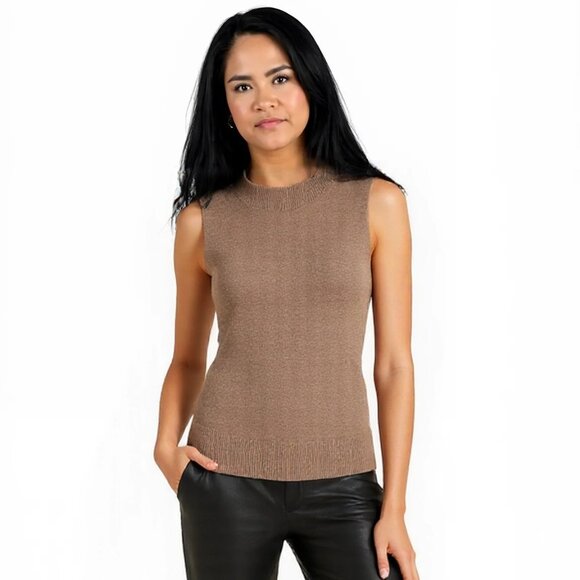 C by Bloomingdales Sleeveless Cashmere Sweater, Size Medium - Picture 1 of 2